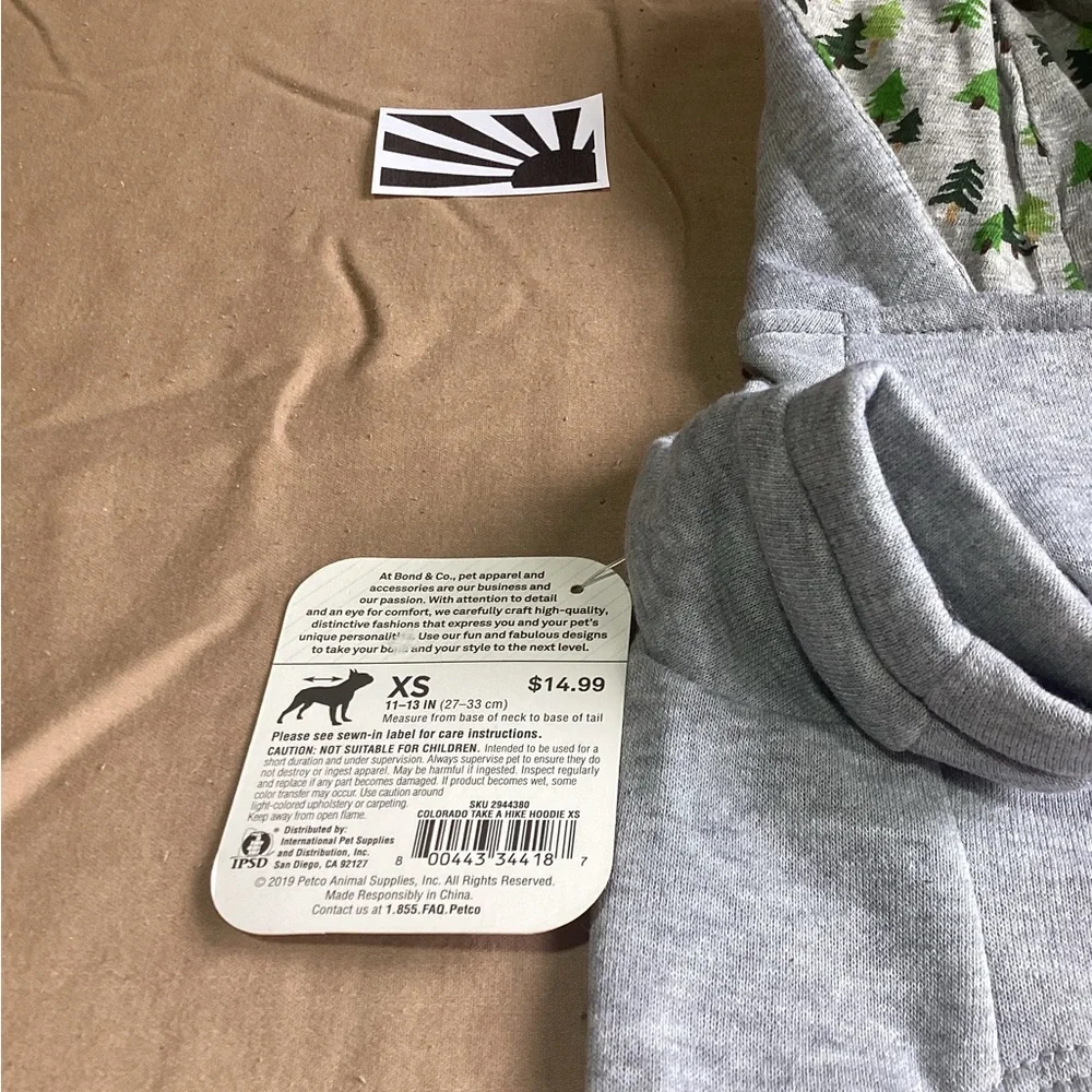 Bond & Co Colorado Take a Hike Dog Hoodie XS